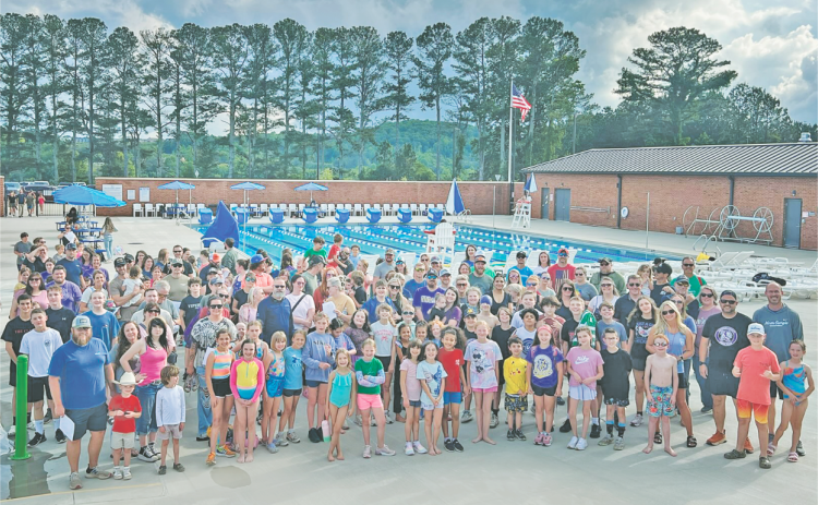 The Lumpkin County swim team had 115 athletes signup this season. This is the second season with over 100 swimmers. (Photo submitted to The Nugget)