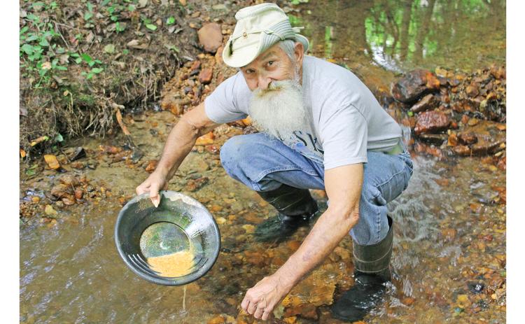 Dahlonega resident Sam Kwiecen said he first got “gold fever” while visiting Dahlonega. He learned to pan for gold while stationed at Miramar Naval Base in California.