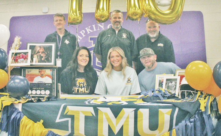 Lumpkin County softball standout Taylor Burton signs to play for Truett McConnell University.
