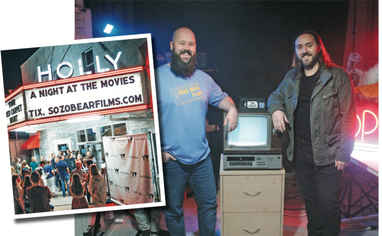 Sozo Bear Films co-owners Brad Kennedy (left) and Luke Pilgrim are bringing their eighth annual short film festival, A Night at the Movies, to the Holly Theater on January 30 to highlight more excellence in independent moviemaking.