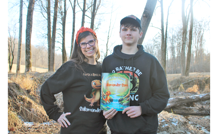 Cottrell Elementary School teacher Samantha Cochenour and her son Gabe co-authored one of her new children’s books together: Earth’s Best Friend: The Tiny Tale of Salamander Sam.