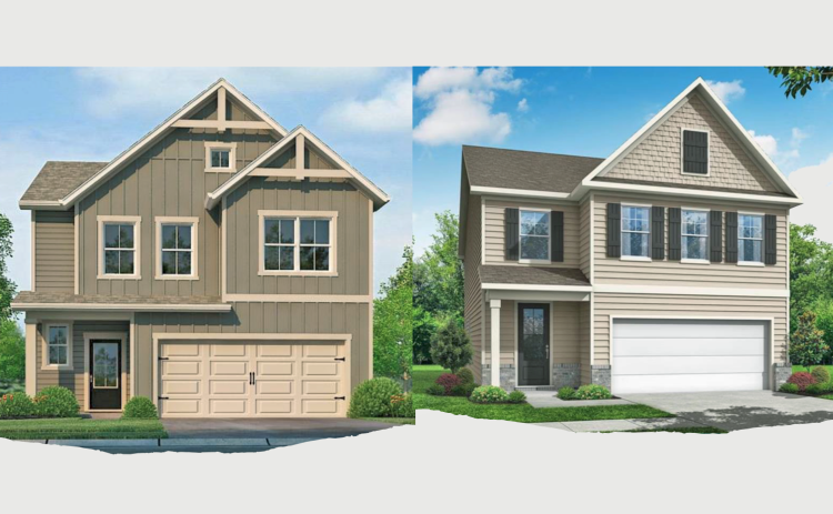 Images presented by Julie Sellers during the public hearing show sample exterior designs for the single-family detached units. “The intention is to really focus on neutral color palettes that are found in earth and really play into the location of Dahlonega,” she said.