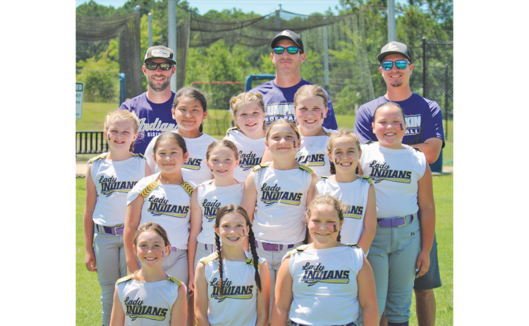 The Lumpkin 10U softball team gathers for a photo after finishing third in the State Championship Tournament.