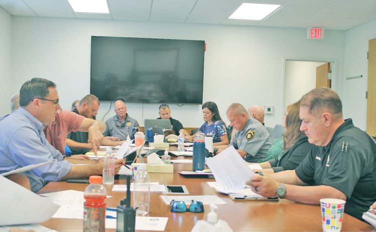 Members of the Lumpkin County Board of Commissioners, County staff and employees of the Lumpkin County Sheriff’s Office gathered last Wednesday to discuss priorities for the department’s FY’27 budget.
