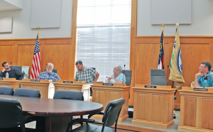 Members of the Dahlonega Planning Commission took a close look at ordinances that govern amplified noise and holiday lighting at a recent meeting.