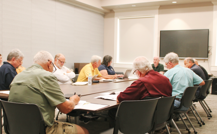 Members of a joint City/County Comprehensive Plan Committee met in the Lumpkin County Library last Friday to discuss potential revisions to their respective vision statements.