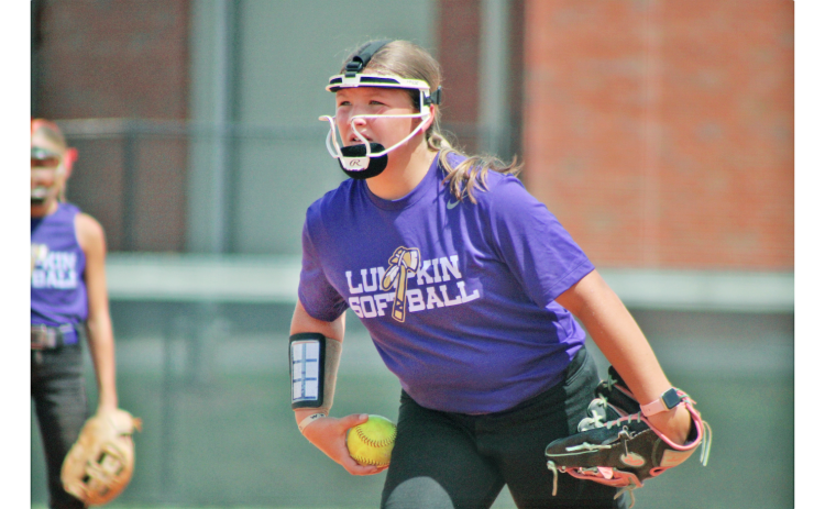 Finley Tardonia steps to the circle as the middle school squad takes on White County.