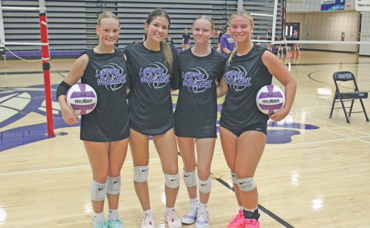 Lumpkin team captains Trinity Henson, Emma Hart, Alice Boulware and Chloe Edmondson look to help lead their squads into this year’s new region. Henson and Edmodson will lead the varsity and Hart and Boulware head up the JV squad.