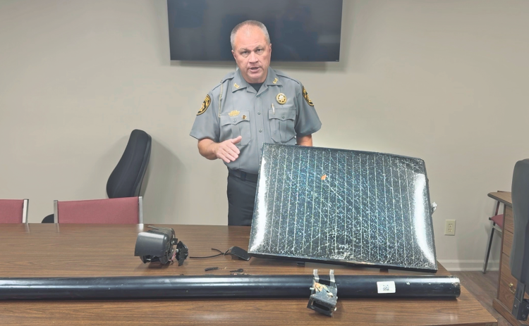 Sheriff Stacy Jarrard took to Facebook on Monday after a chopped Flock camera was recovered near Yahoola Creek Park.