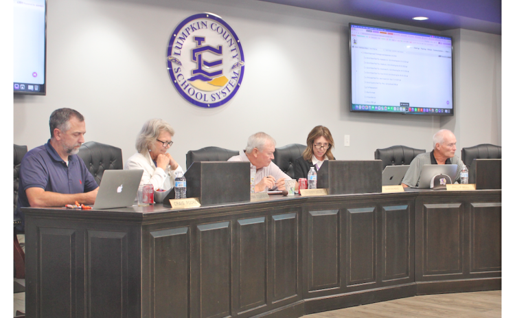 Superintendent Sharon Head and members of the Lumpkin County Board of Education discuss the ramifications of a new millage rate calculation error affecting the 2026 property tax digest.