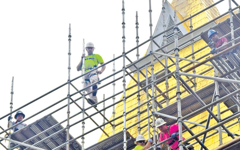 …and in with the new. A $400,000 re-gilding process will soon begin on the iconic golden tipped steeple of University of North Georgia’s Price Memorial Hall. The project is expected to be complete in the fall.