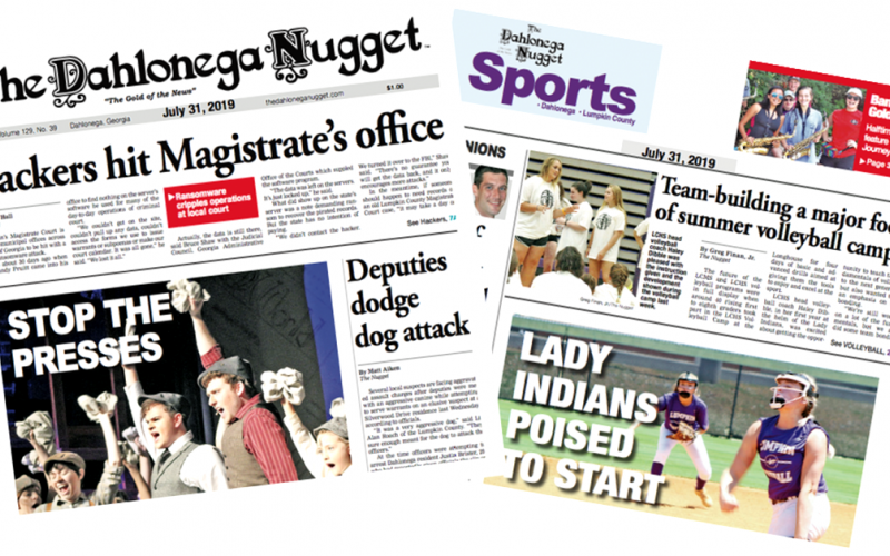 THE JULY 31 EDITION OF THE DAHLONEGA NUGGET IS OUT NOW. CHECK OUT THIS WEEK'S ARTICLES