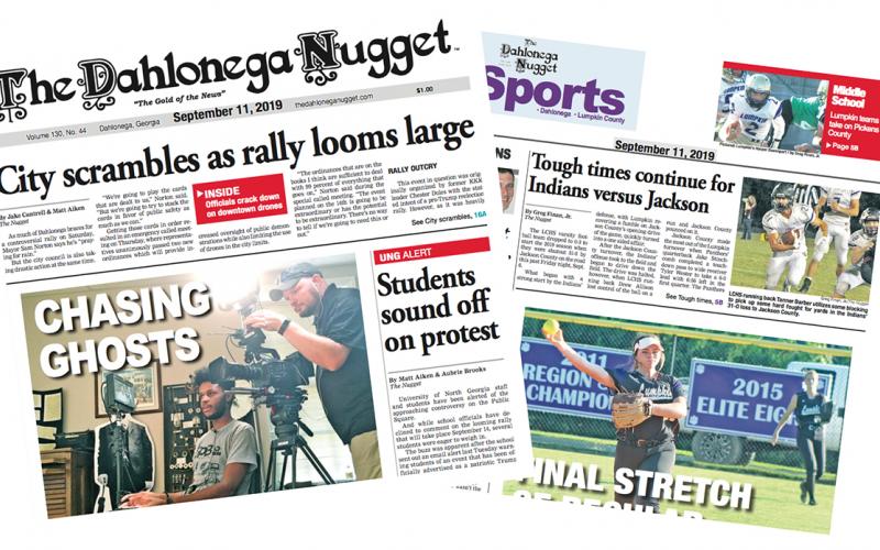 THE SEPTEMBER 11 EDITION OF THE DAHLONEGA NUGGET IS OUT NOW. CHECK OUT THIS WEEK'S ARTICLES