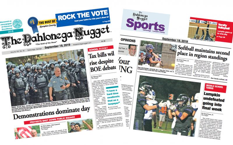 THE SEPTEMBER 18 EDITION OF THE DAHLONEGA NUGGET IS OUT NOW. CHECK OUT THIS WEEK'S ARTICLES