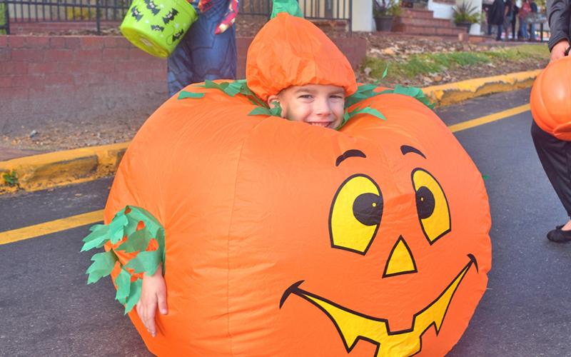 Eli Turk had a spooktacular time at last year's downtown trick-or-treat fest in Dahlonega.