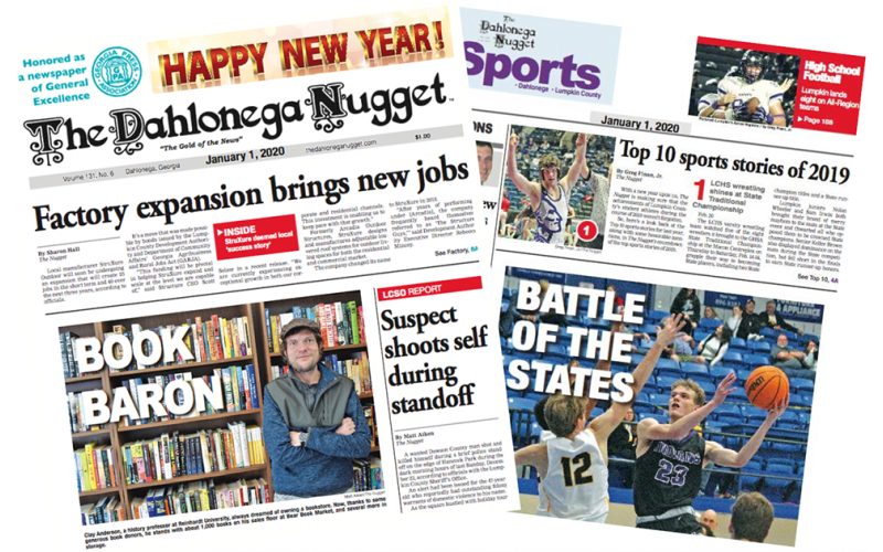 THE JANUARY 1 EDITION OF THE DAHLONEGA NUGGET IS OUT NOW. CHECK OUT THIS WEEK'S ARTICLES
