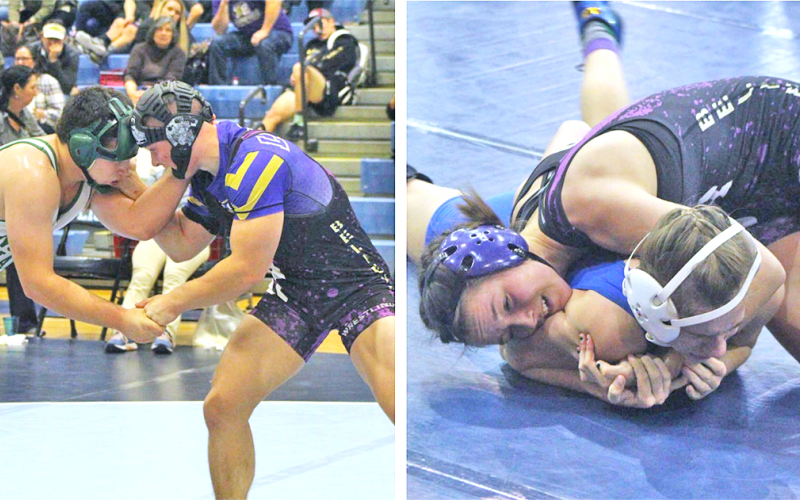 LEFT: Austin Garmany advanced to the GHSA Traditional Wrestling State Championship this past weekend. RIGHT: Charlotte Cunningham joined her teammate Olivia Gilleland in advancing to the State Championship after both wrestled well at Sectionals this past weekend.