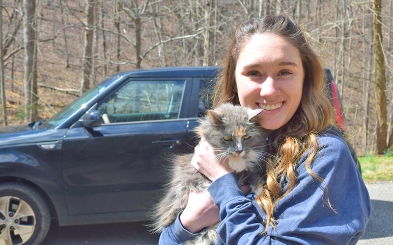 Dahlonega resident Skyler Alexander went on an emergency road-trip in order to track down her lost cat Pepper.