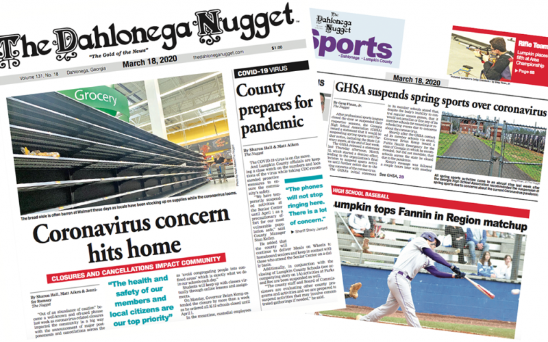 THE MARCH 18 EDITION OF THE DAHLONEGA NUGGET IS OUT NOW. CHECK OUT THIS WEEK'S ARTICLES