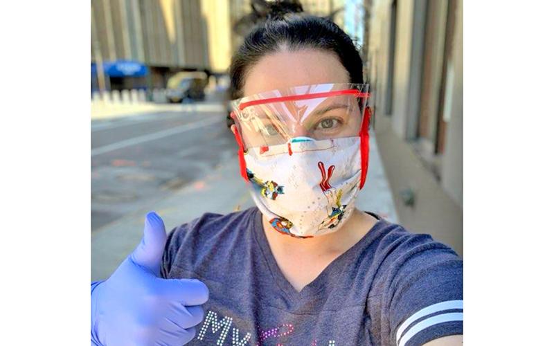 Franklin County native and nurse Joanna Davis Malcom is pictured during her recent mission to New York City to help the city’s overwhelmed hospital system during the coronvirus pandemic.