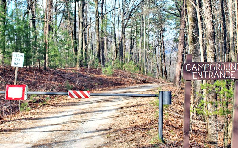 The campground gates at Dockery Lake were closed on March 21, after the USDA Forest Service shutdown all campgrounds and group recreation areas in the Chattahoochee-Oconee National Forest due to concerns over the spread of the coronavirus.