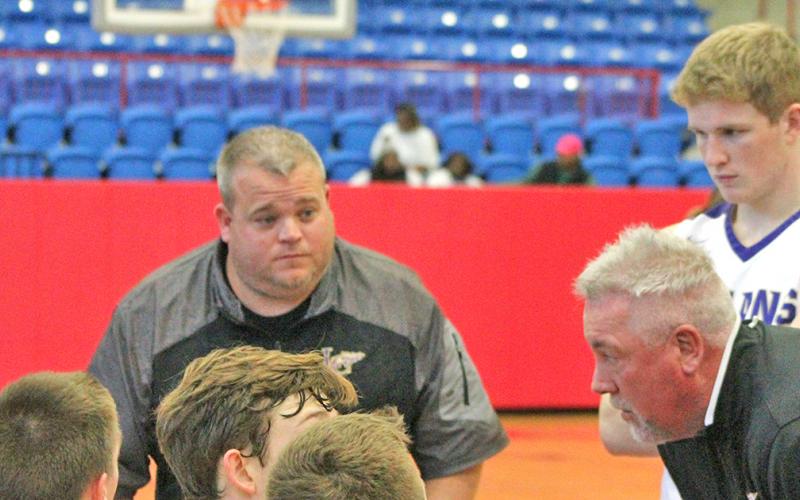 New LCHS boys basketball coach Michael Parker (left) was heavily influenced by his 12 years with retired coach Jeff Steele.