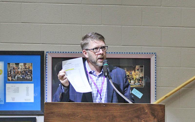 Shannon Christian presents the tentative budget for 2021 at the Board of Education meeting on Monday, July 13. The budget will be up for public review at two meetings, today at 6 p.m. and Thursday, July 30 at 12 p.m.