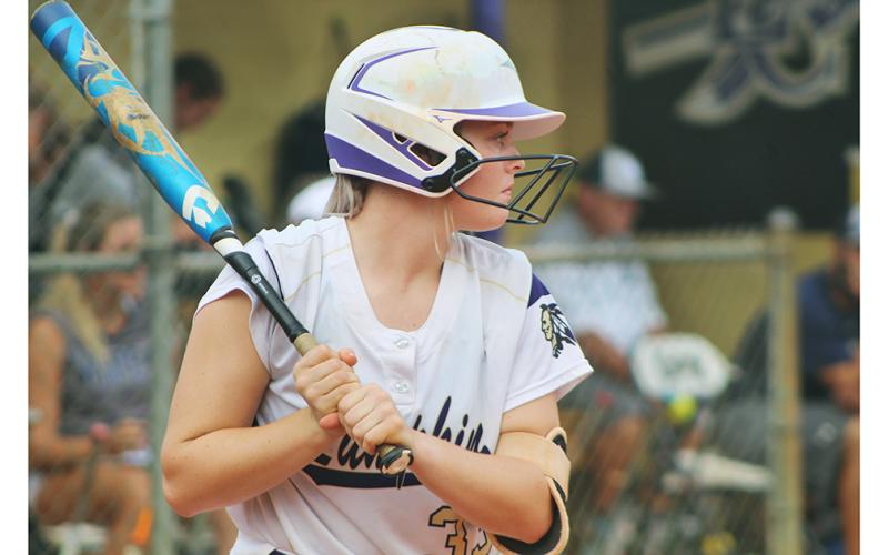 Senior Lauren English connected for three hits and four RBIs in Lumpkin’s 8-2 win over region rival Dawson County last week.