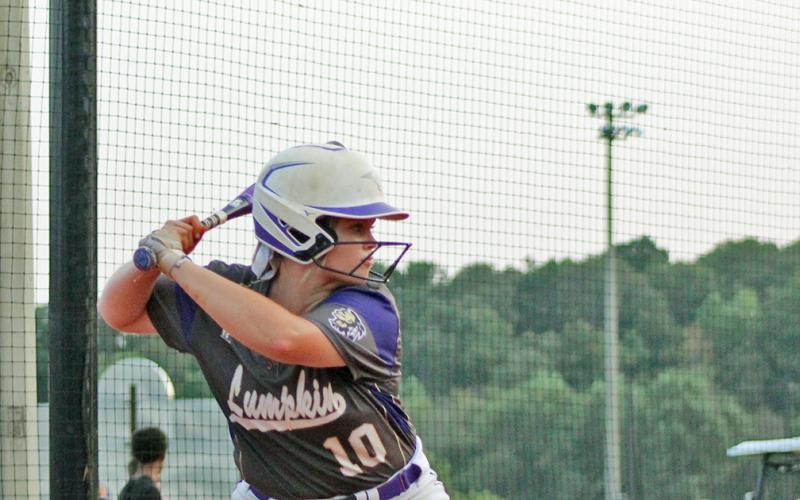 Lumpkin’s Emmie Graham helped the Lady Indians with her bat and in the pitcher’s circle in last week’s action.