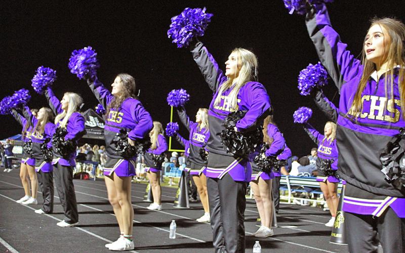 The Lumpkin County High School cheerleading squad has faced unusual circumstances this season as a result of COVID-19.