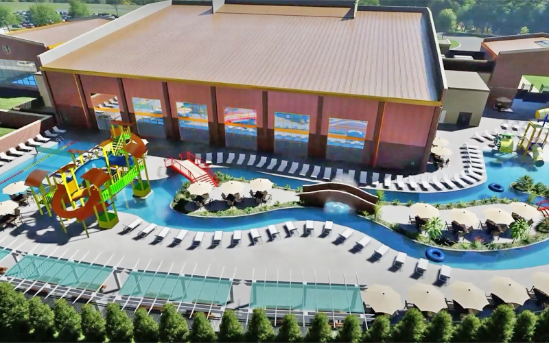 A video released by Lumpkin County Schools revealed plans for "Cottrell Aquatic Center" to be located on the same property as the new Lumpkin Elementary School and included architectural renderings of the potential look of the center.