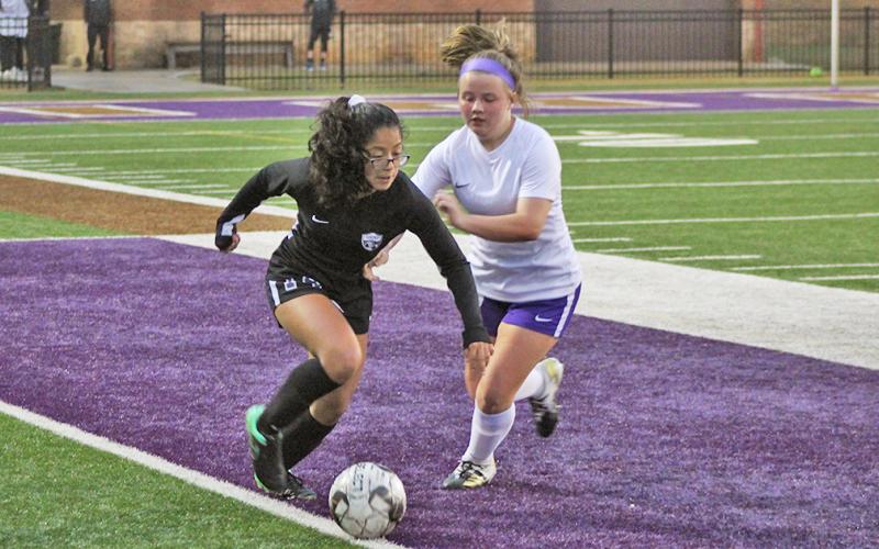 Jessica Ramirez looks to retain possession and advance the ball past midfield. Ramirez and the rest of the Indians’ defense held on for its second clean sheet in a row, winning 3-0 on Friday after a 9-0 win one day earlier.