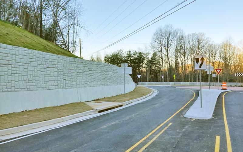 The new roundabout at the intersection of Oak Grove Road and Highway 19 is still being discussed by the county, due to questions about the shape of the retaining wall.