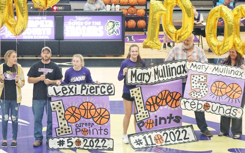 Lexi Pierce and Mary Mullinax both reached the 1,000 career points milestone during Lumpkin’s game versus Wesleyan.