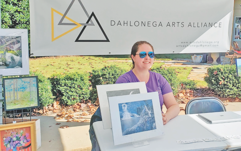 Meagan Garris with the Dahlonega Art Alliance was one of participants in the 2021 Love In Action Fair. The event takes place again Saturday, May 13, 11 a.m.-2 p.m. at St. Elizabeth’s, 1188 Hamp Mill Road. (photo submitted)