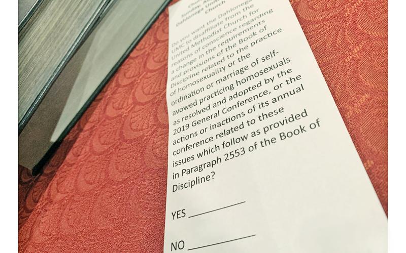Over 300 church members cast their ballots on the LGBTQ issue last week.