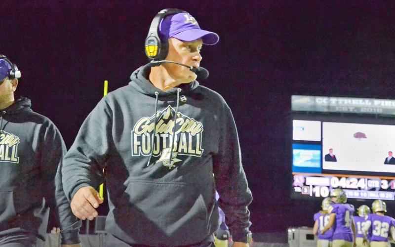 Lumpkin football Coach looks to keep hardworking tradition alive for the Indians in upcoming season. (Photo by John Bynum)