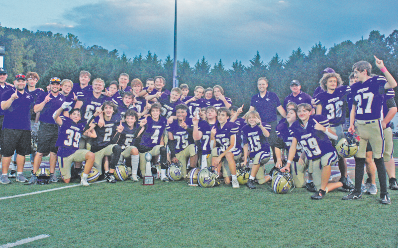 The Lumpkin County eighth grade football team earned the Mountain League title last week after an undefeated season.