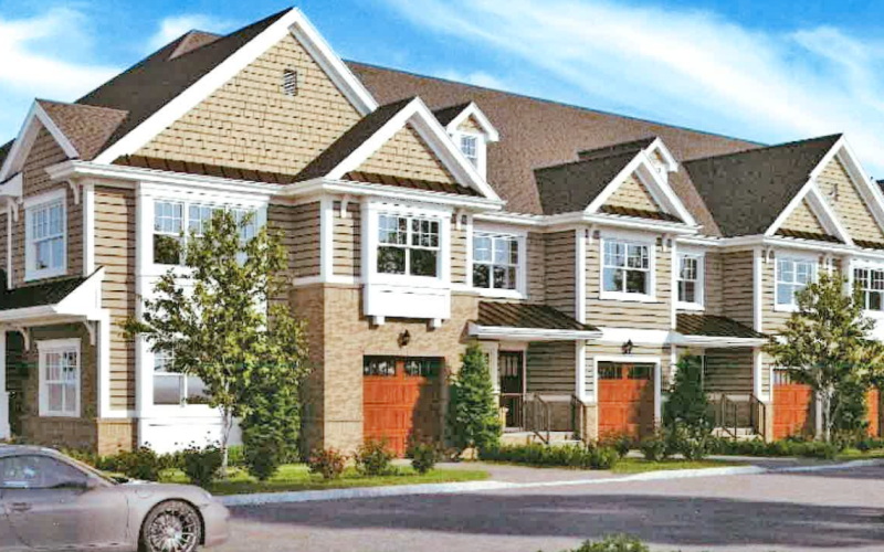 An artist rendering provided by Mountain Top Real Estate Group, LLC depicts proposed townhome units that feature a mountain architectural design as called for by the City’s Comprehensive Plan.