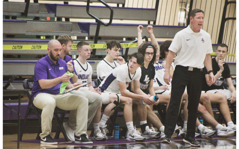 Lumpkin County Head Coach Chris Faulkner rallies his team from the sideline during this week’s game against MCA.