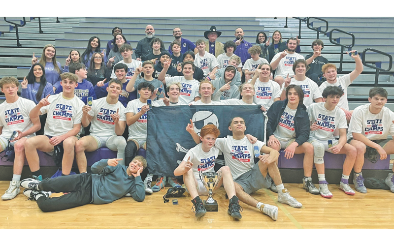The Lumpkin County High School wrestling team defeated Columbus 34-33 to win its Duals State Championship.