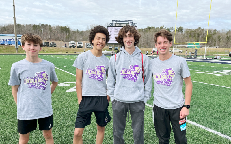 Soloman Alhadeff, Ari Flakes, Wylder Flakes and Witt Windham were 4x800 Region Champions for LCMS.