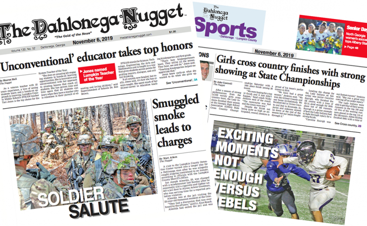 THE NOVEMBER 6 EDITION OF THE DAHLONEGA NUGGET IS OUT NOW. CHECK OUT THIS WEEK'S ARTICLES