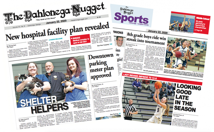 THE JANUARY 22 EDITION OF THE DAHLONEGA NUGGET IS OUT NOW. CHECK OUT THIS WEEK'S ARTICLES