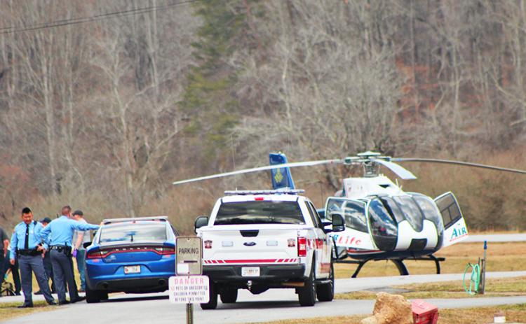 Emergency responders air-lifted a shooting victim after a dispute. The victim spent nearly two weeks in the hospital.