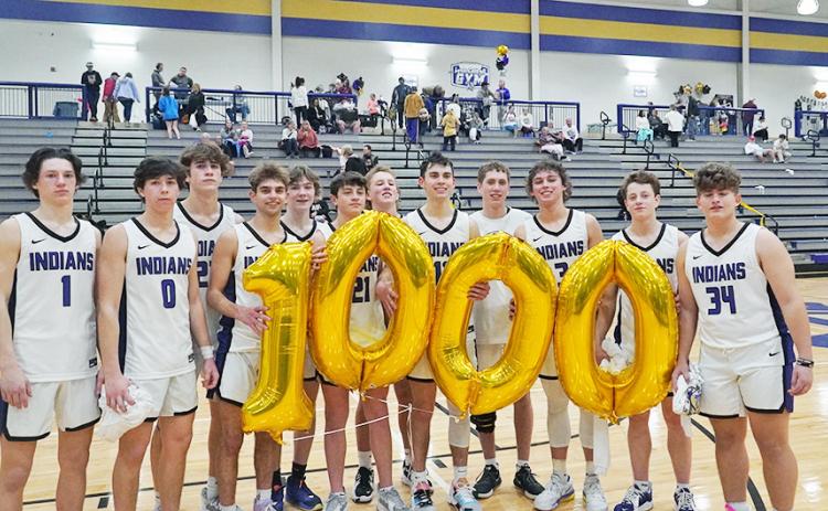 Lumpkin County’s only senior basketball player Jones Harris scored the 1,000th point of his high school career during the team’s senior night celebration against White County last week.