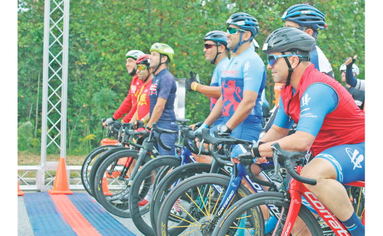 Cyclists will gather and set their wheels at the starting line of the 34th annual Six Gap bike ride on Sunday at the high school.