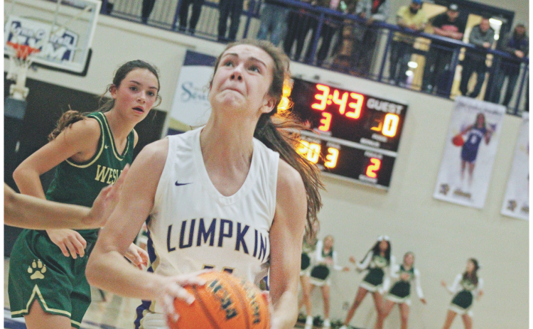 Mary Mullinax had a strong game with 18 points and nine rebounds in Lumpkin County’s win over White County.