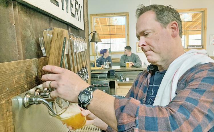 Business has been good at 52 West Brewing since David Burns and his wife Sam Couzens first opened their doors at the new brewery on December 3.