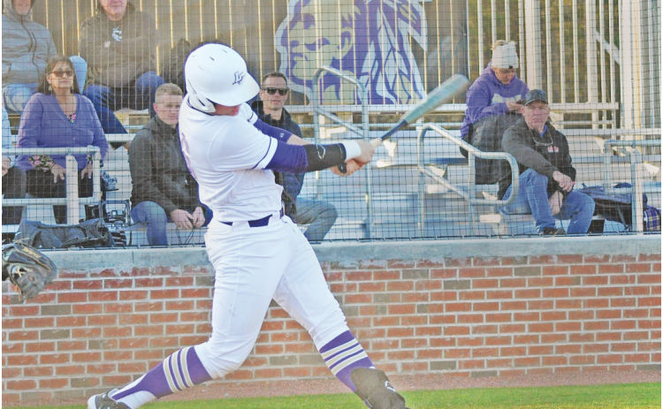 Lumpkin County’s Dakota Bennett takes a cut during last week’s games for the Indians.